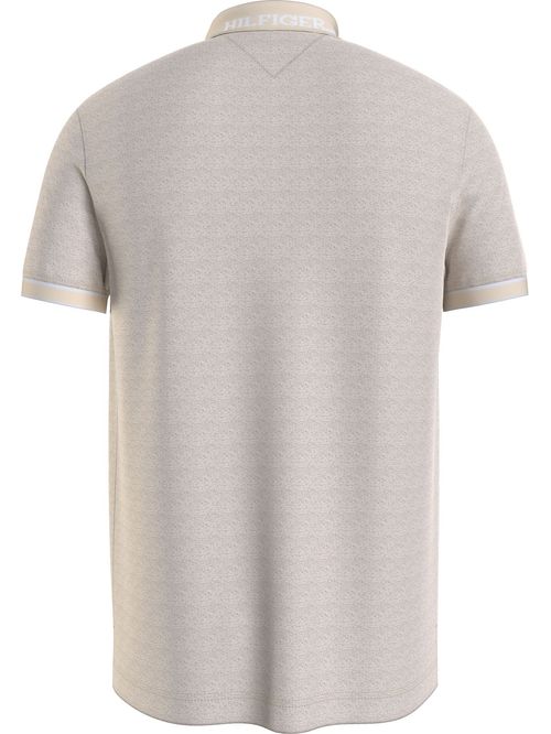 Polo con logo de monotipo Hilfiger en cuello