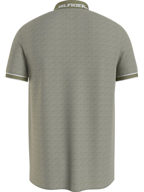Polo con logo de monotipo Hilfiger en cuello
