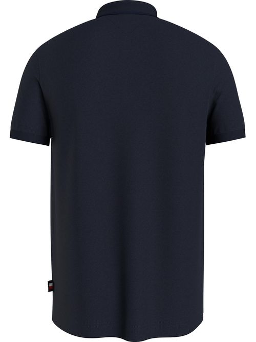 Polo con media zipper y colores distintivos en la pliegue