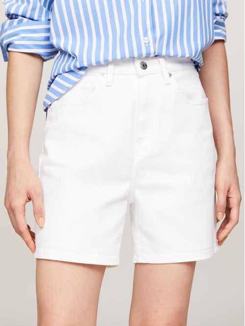 Short denim de talle alto