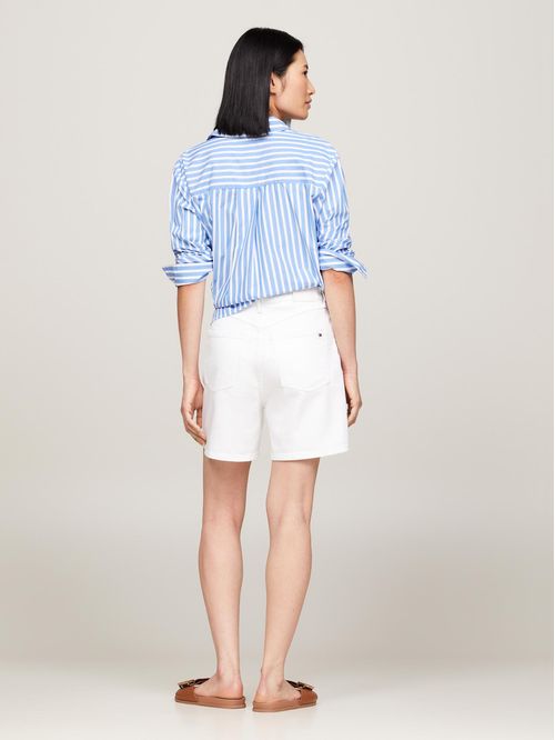 Short denim de talle alto