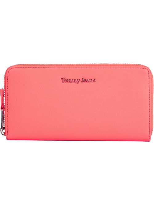 Billetera grande con zipper y logo