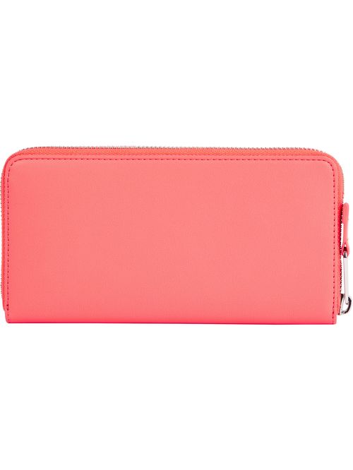 Billetera grande con zipper y logo