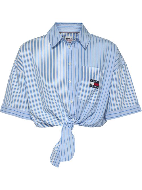 Camisa de manga corta con lazo delantero