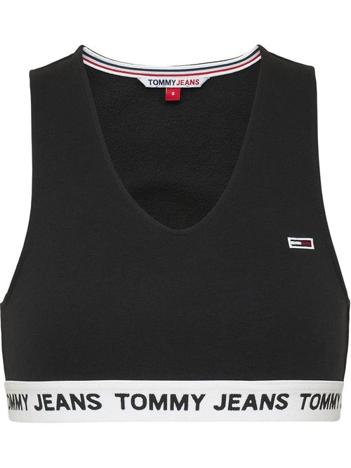 Crop top con banda inferior distintiva