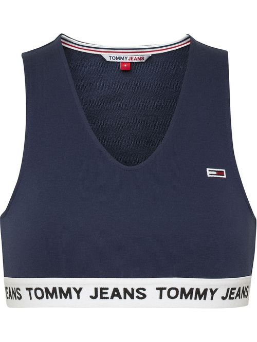 Crop top con banda inferior distintiva