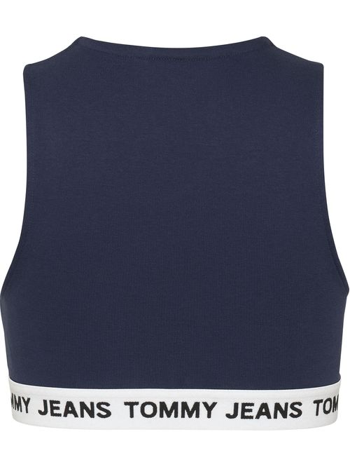 Crop top con banda inferior distintiva