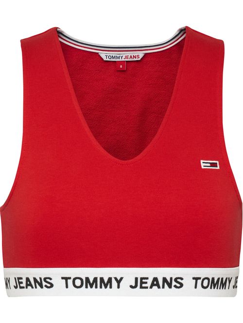 Crop top con banda inferior distintiva