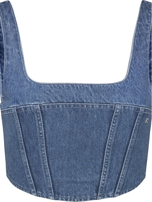 Crop top corset denim