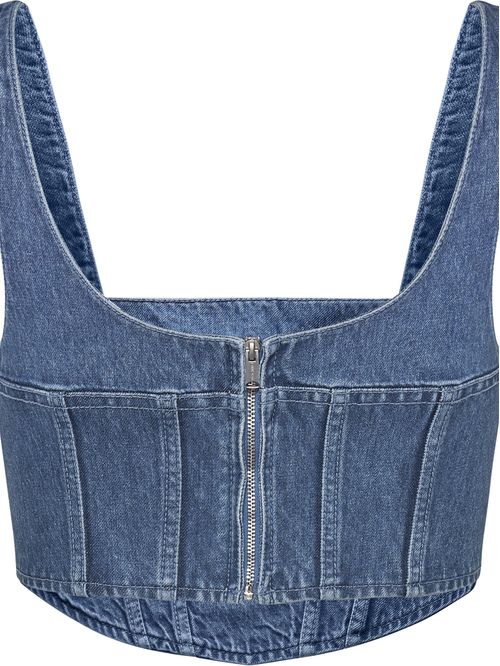 Crop top corset denim