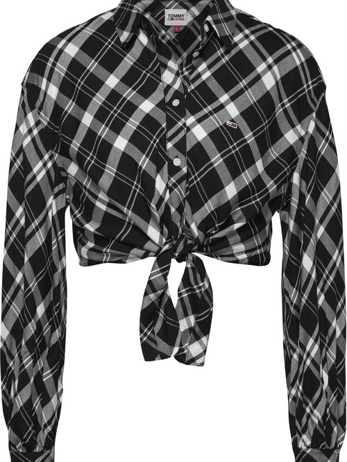 Crop top estampado anudable