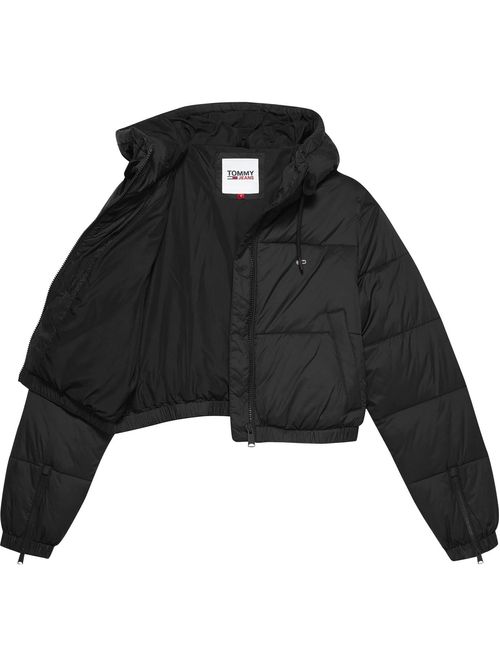 Jacket estilo cropped con logo