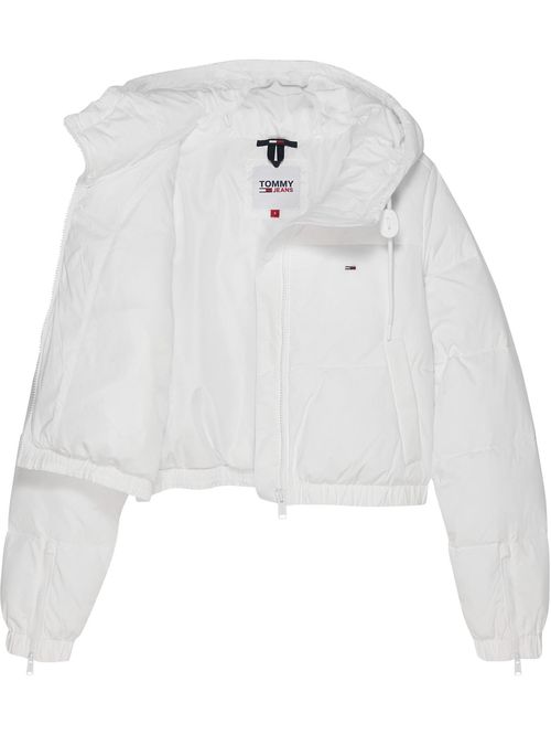 Jacket estilo cropped con logo