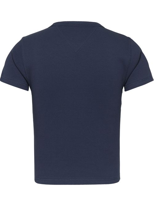 T-shirt cropped con parche