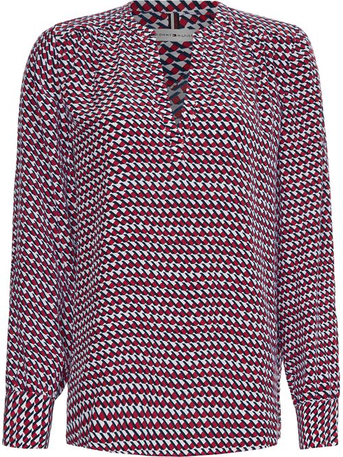 Blusa con estampado geométrico del logo