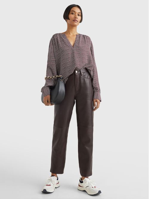 Blusa con estampado geométrico del logo