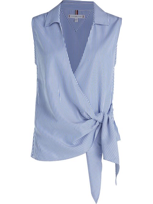 Blusa cruzada con diseño de rayas Ithaca