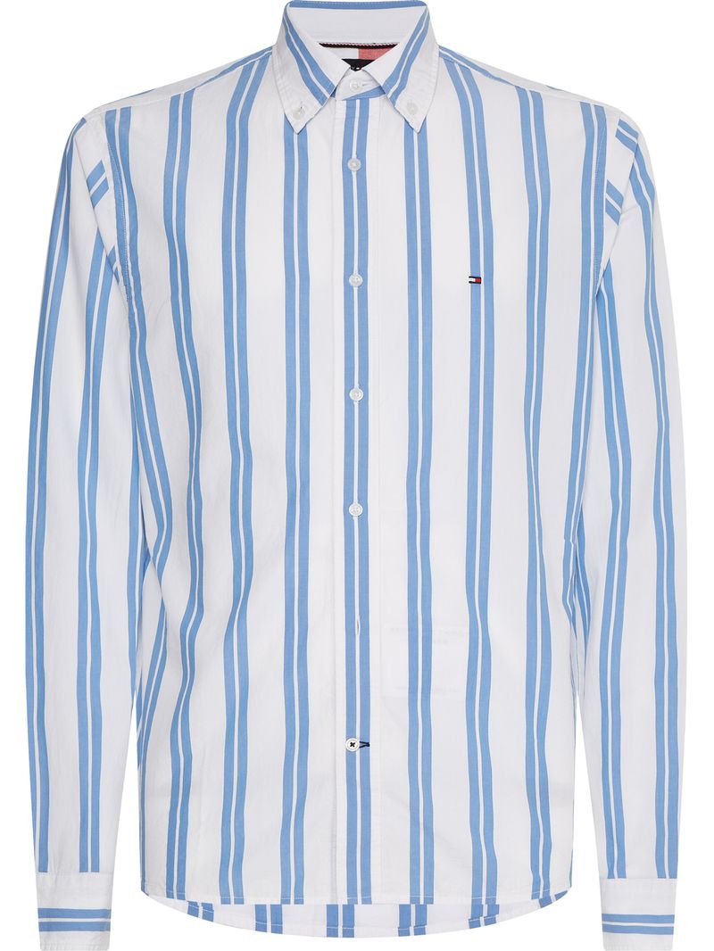 Camisa-de-rayas-en-algodon-organico-con-logo