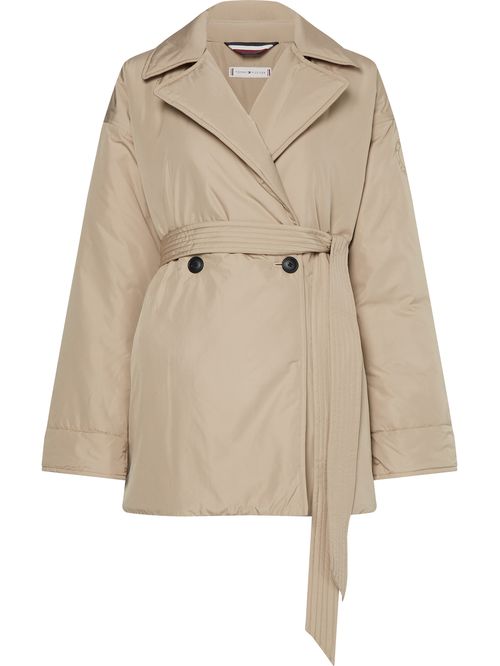 Chaquetón acolchado con faja