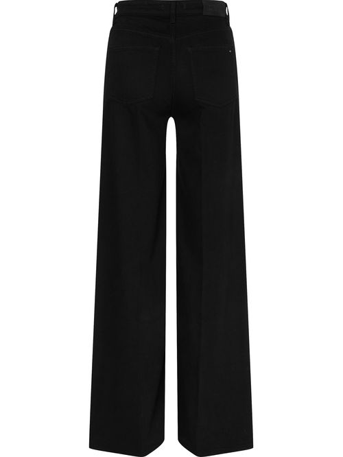 Jeans altos de  pernera ancha acampanada