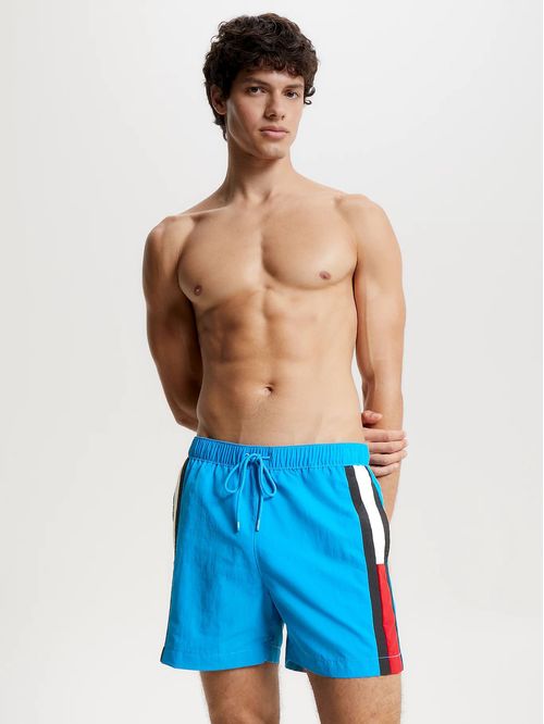 Pantaloneta de baño de medio largo con logo