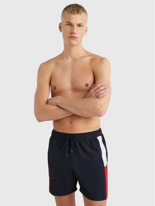 Pantaloneta de baño de medio largo con logo