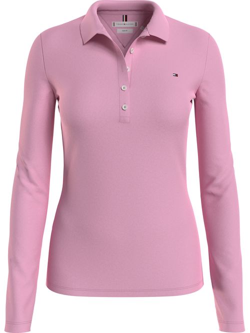 Polo de corte slim y manga larga