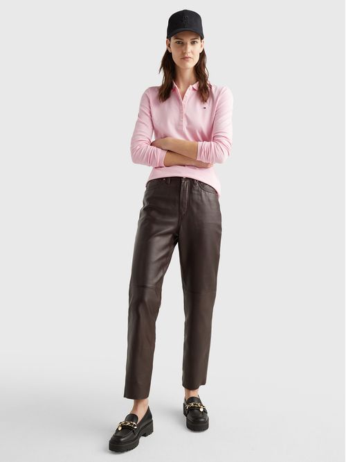 Polo de corte slim y manga larga