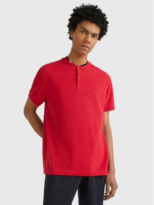 Polo de cuello mao y corte slim