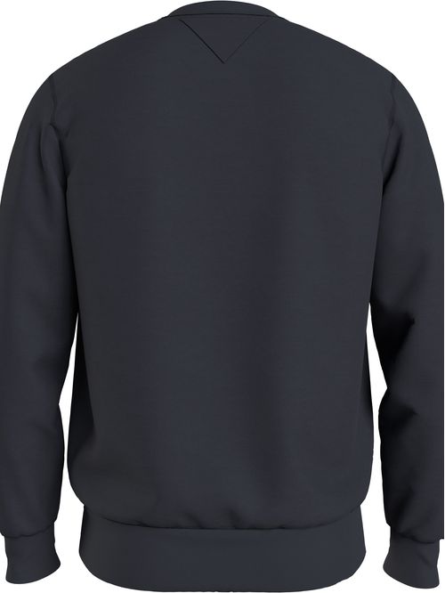 Sudadera con cuello redondo azul oscuro