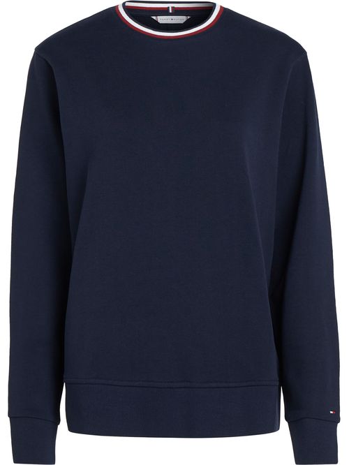 Sudadera con cuello redondo y cinta distintiva