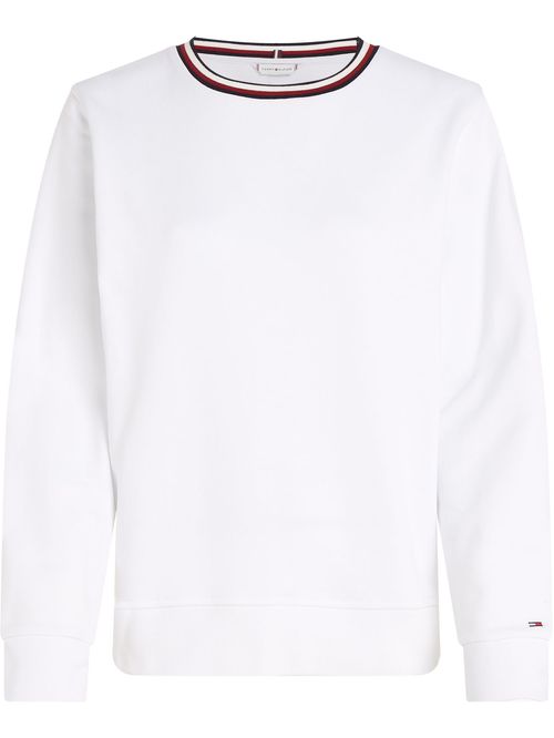 Sudadera con cuello redondo y cinta distintiva