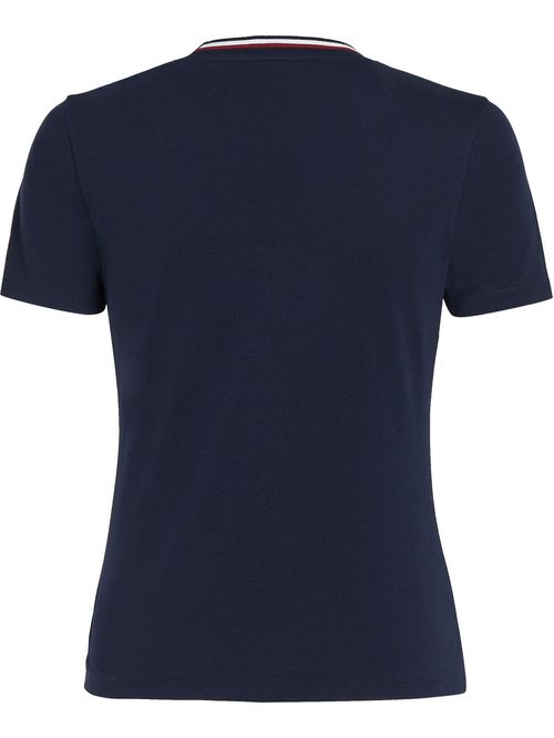 T-shirt con cinta distintiva en el cuello