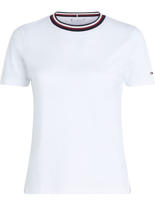 T-shirt con cinta distintiva en el cuello