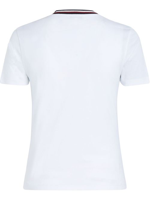 T-shirt con cinta distintiva en el cuello