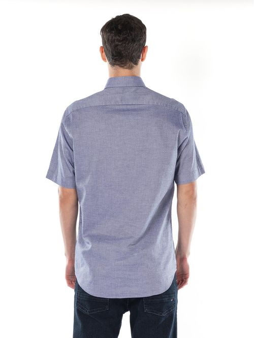 Camisa oxford dobby de rayas y corte regular