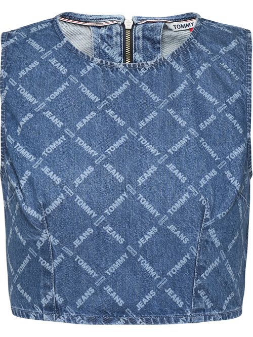 Crop top con monogramas