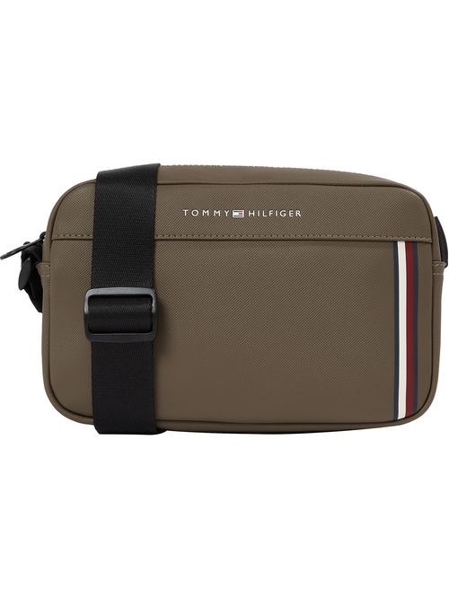 Bolso reporter de piqué con cinta distintiva