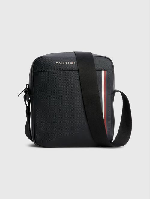 Bolso reporter pequeño de piqué texturizado