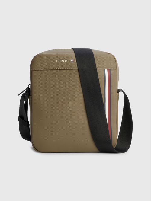 Bolso reporter pequeño de piqué texturizado