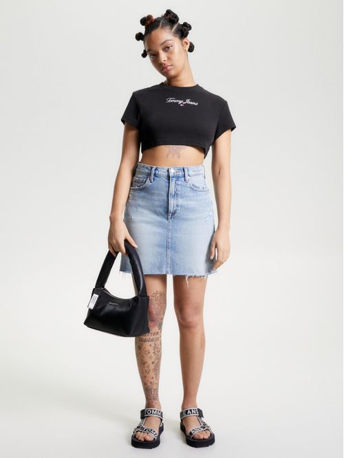 T-shirt Essential de corte supercropped