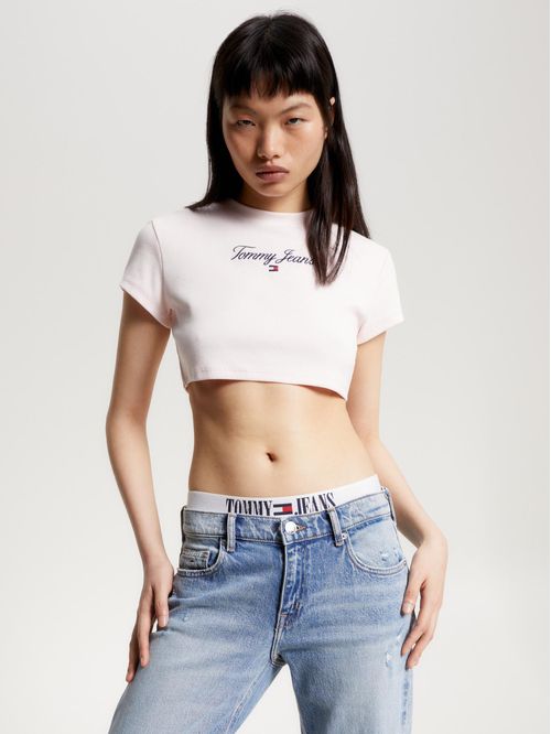 T-shirt Essential de corte supercropped
