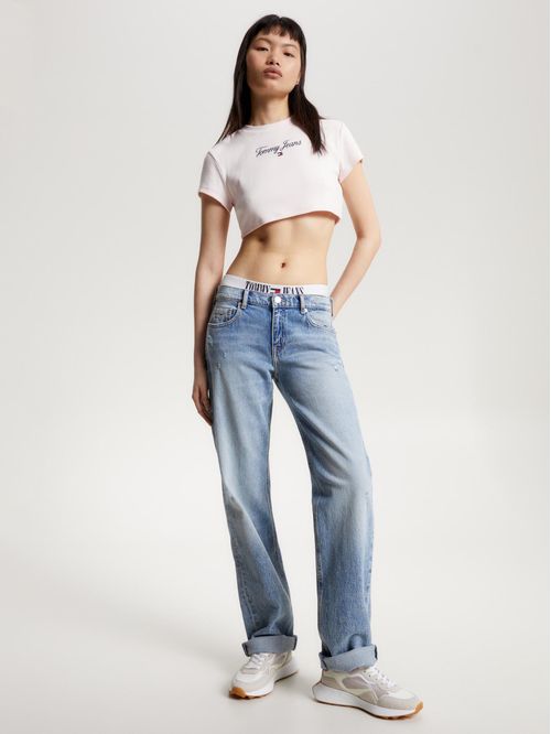 T-shirt Essential de corte supercropped