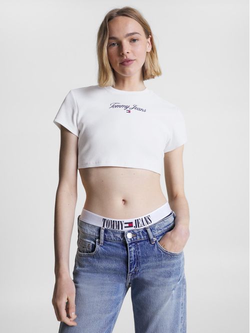 T-shirt Essential de corte supercropped