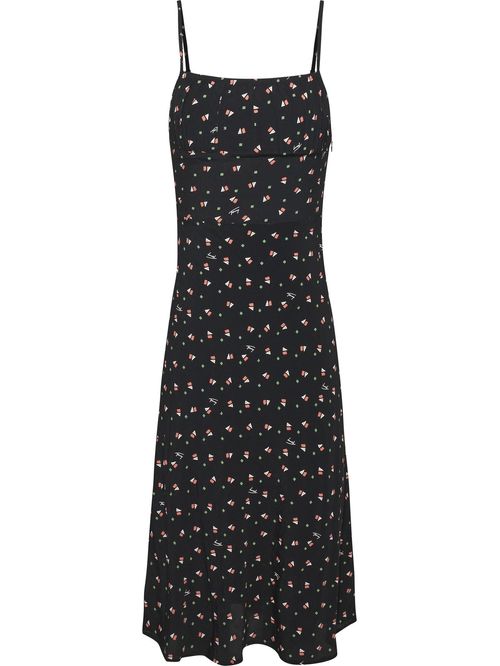 Vestido con estampado geométrico con logo