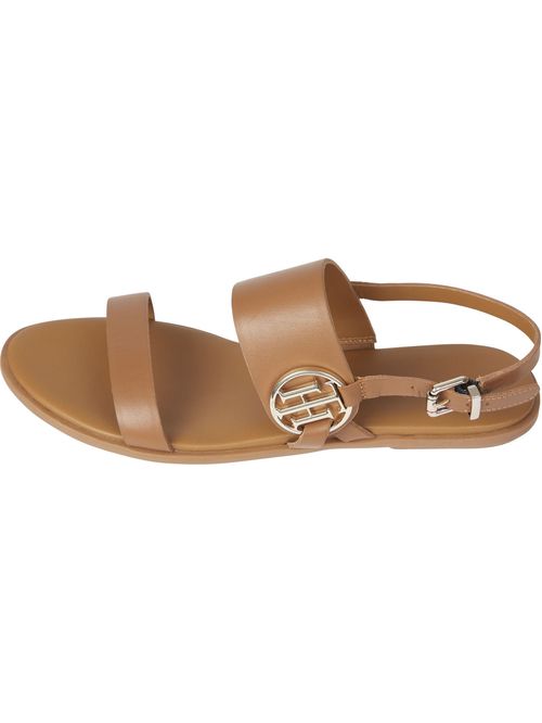 Sandalias de cuero planas con monograma TH
