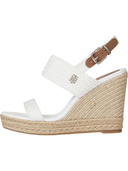 SANDALIAS DE CUÑA ALTA TEXTURIZADAS