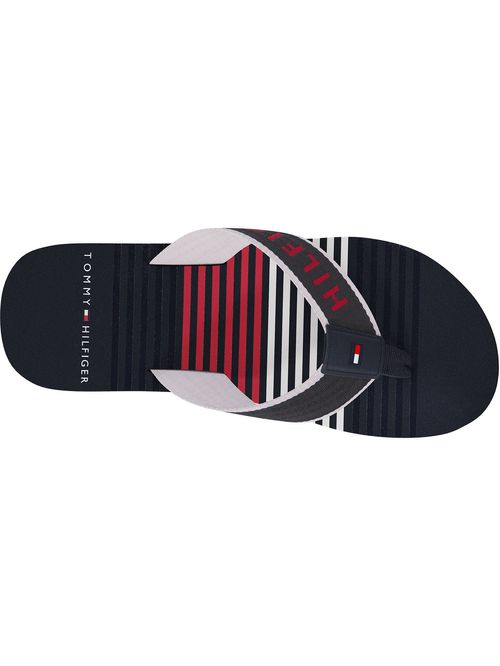 CHANCLETAS CON TIRAS A RAYAS