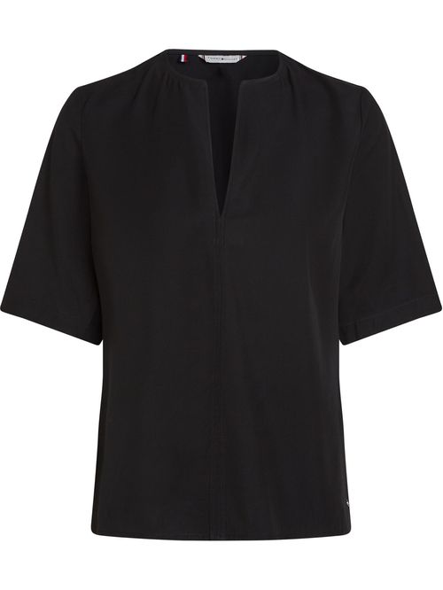 Blusa de corte regular con cuello en v