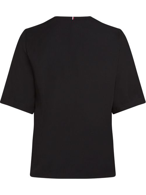 Blusa de corte regular con cuello en v